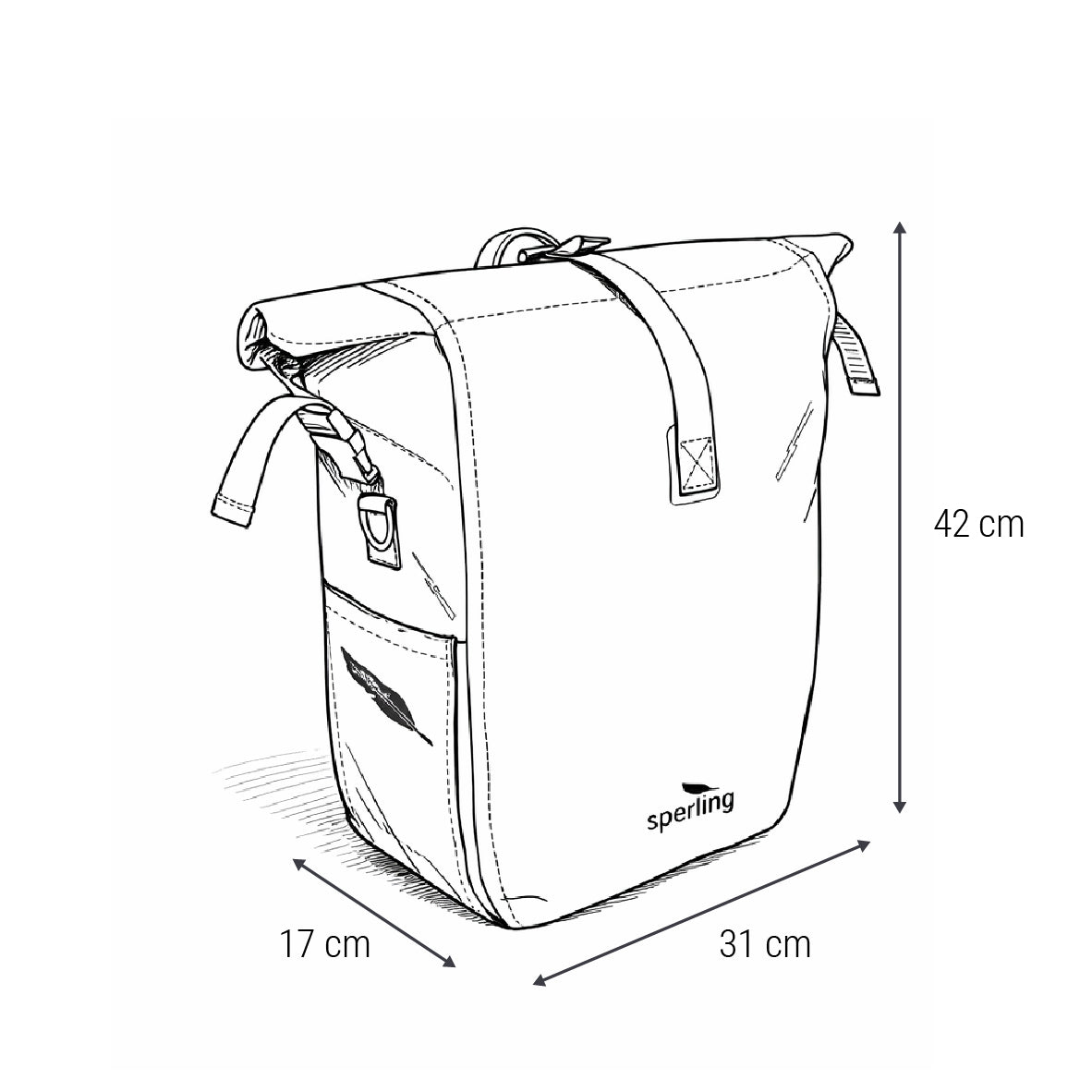 "Solid" Wasserdichte Fahrradtasche 2er-Set