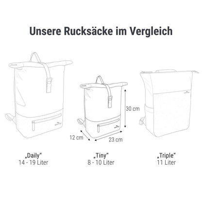 "Tiny" Kleiner Rolltop Rucksack