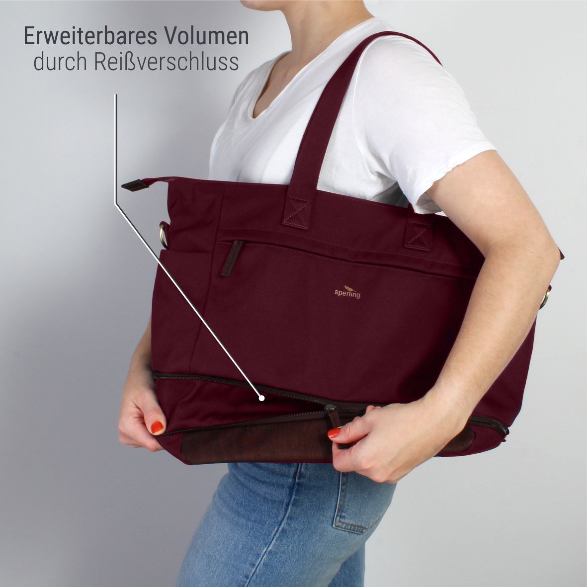 "Divided" Erweiterbarer Shopper