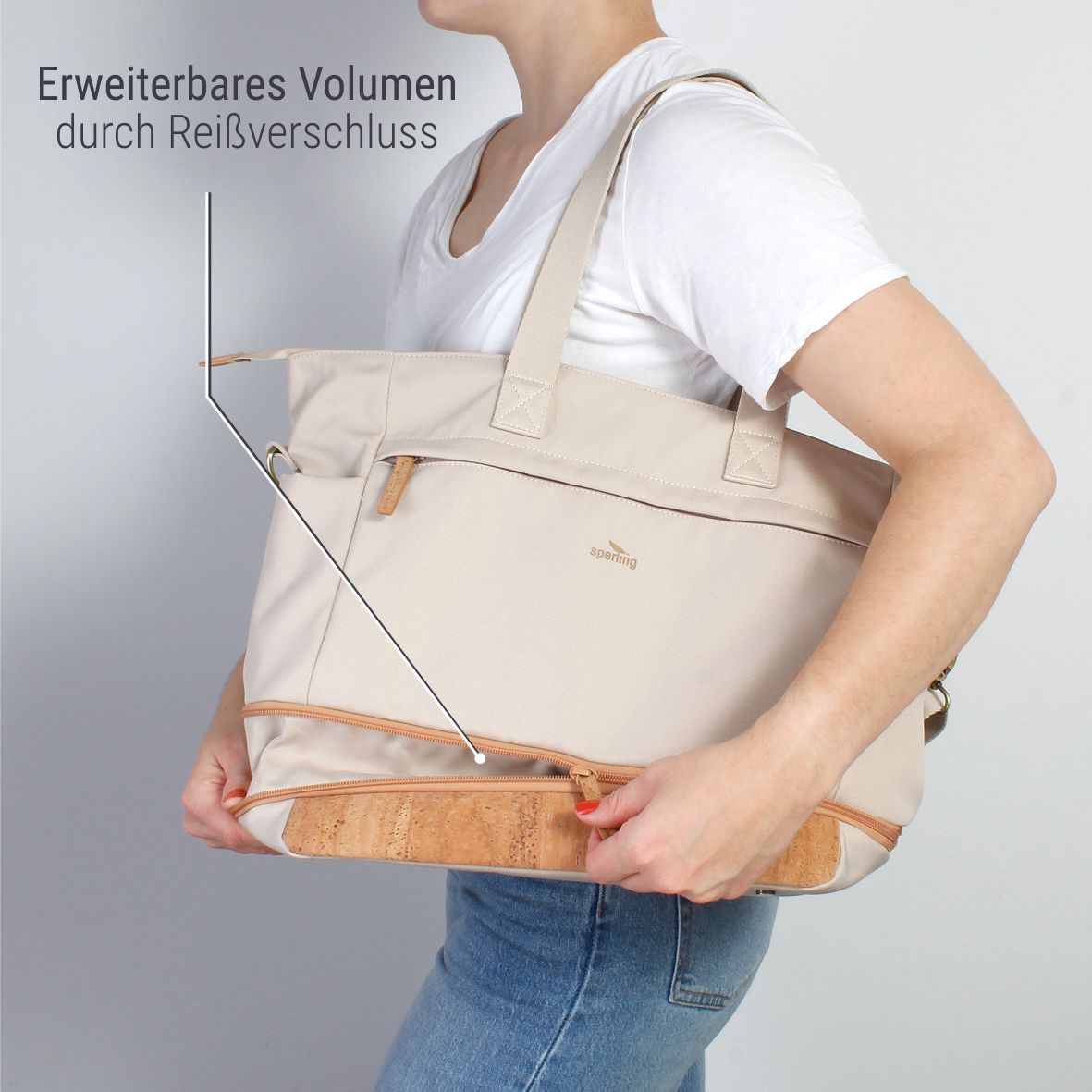 "Divided" Erweiterbarer Shopper