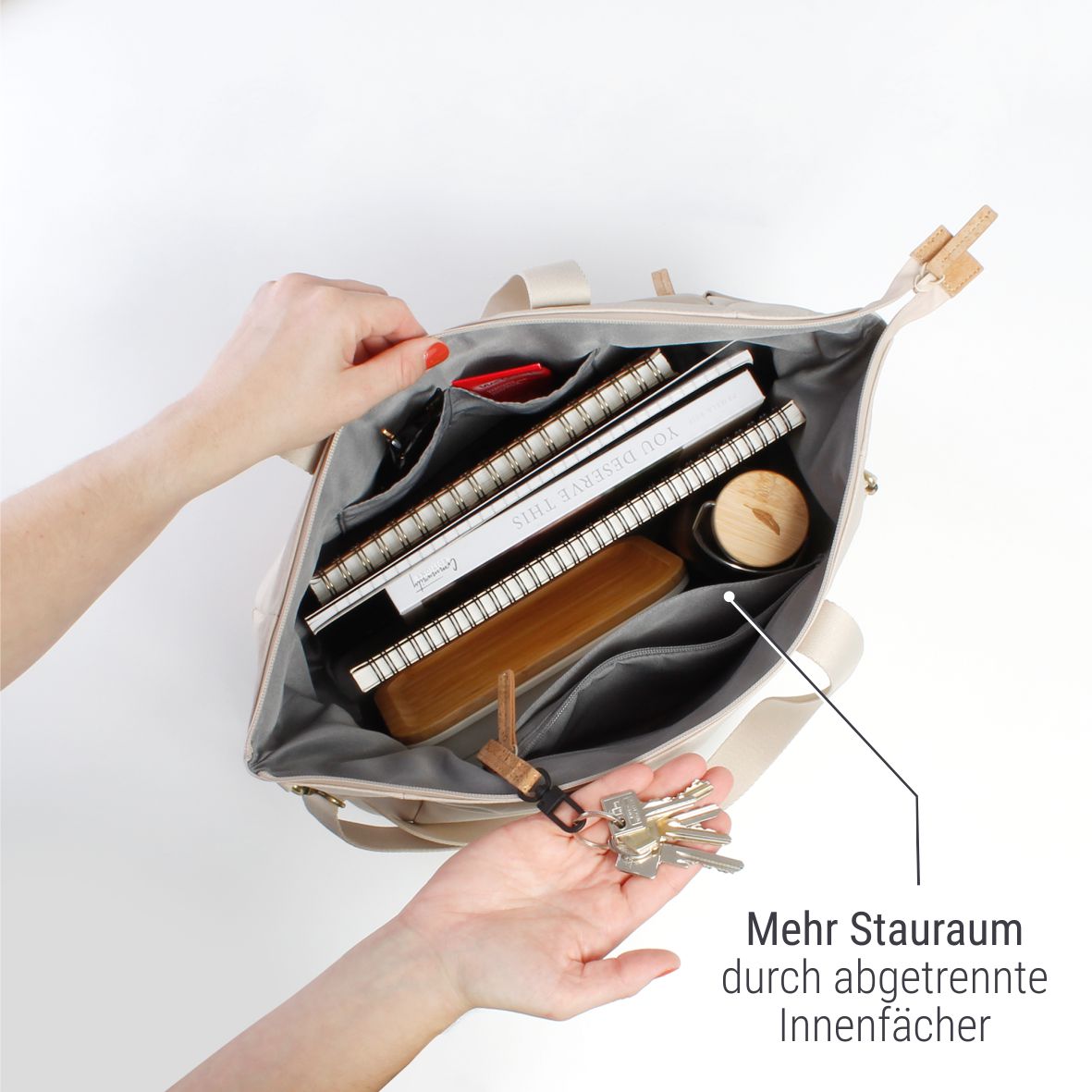 "Divided" Erweiterbarer Shopper