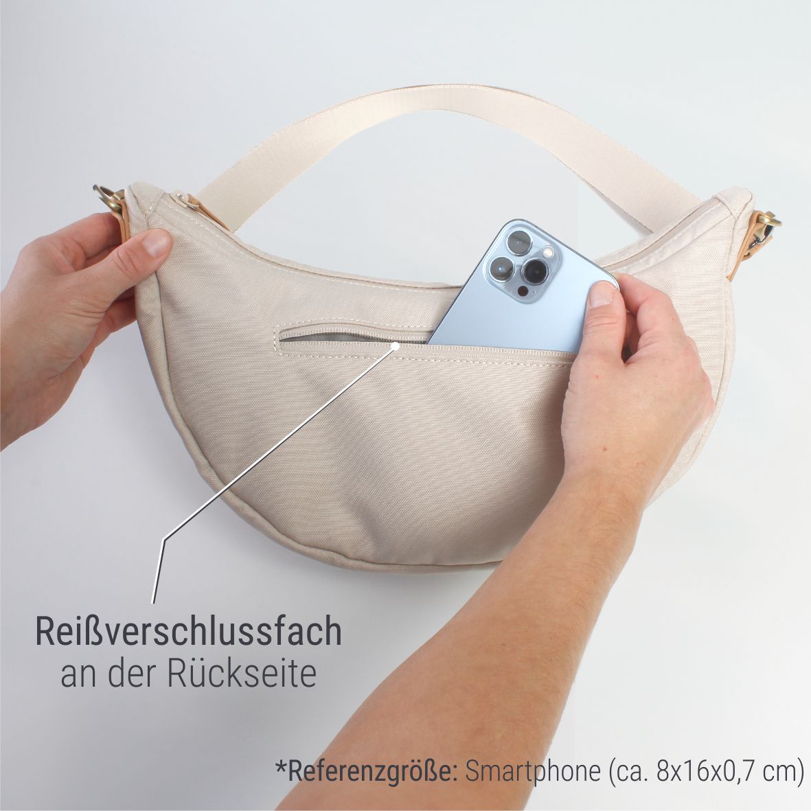 "Easy" Moonbag mit breitem Gurt
