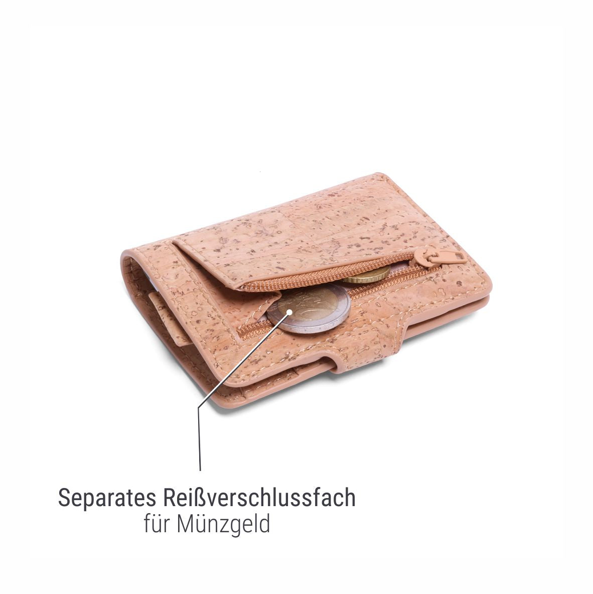 "Minimal" Karten-Portemonnaie mit Münzfach