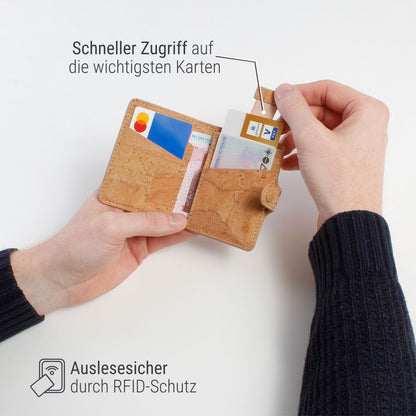 "Minimal" Karten-Portemonnaie mit Münzfach