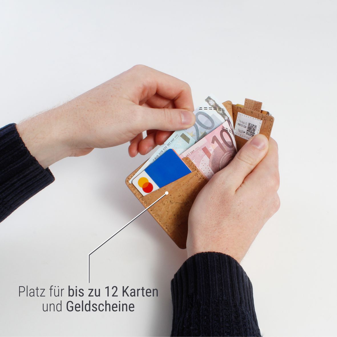 "Minimal" Karten-Portemonnaie mit Münzfach