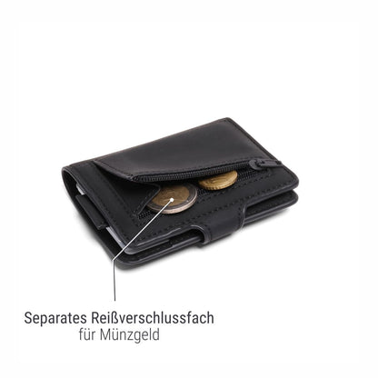 "Minimal" Karten-Portemonnaie mit Münzfach