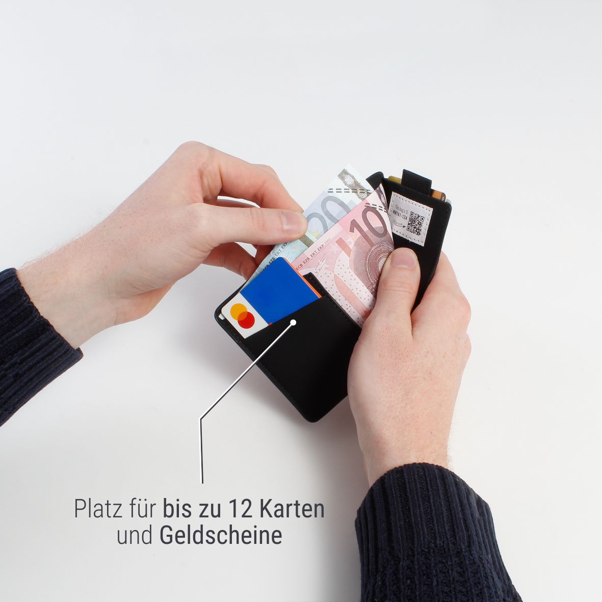"Minimal" Karten-Portemonnaie mit Münzfach