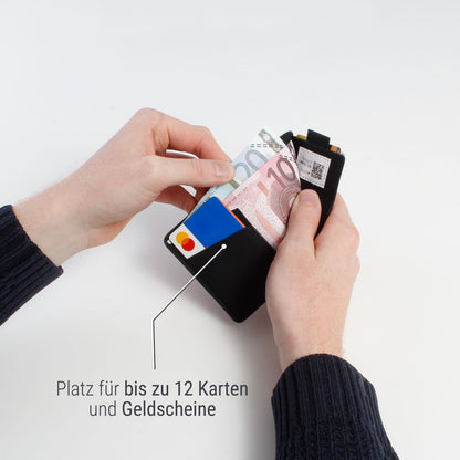"Minimal" Karten-Portemonnaie mit Münzfach