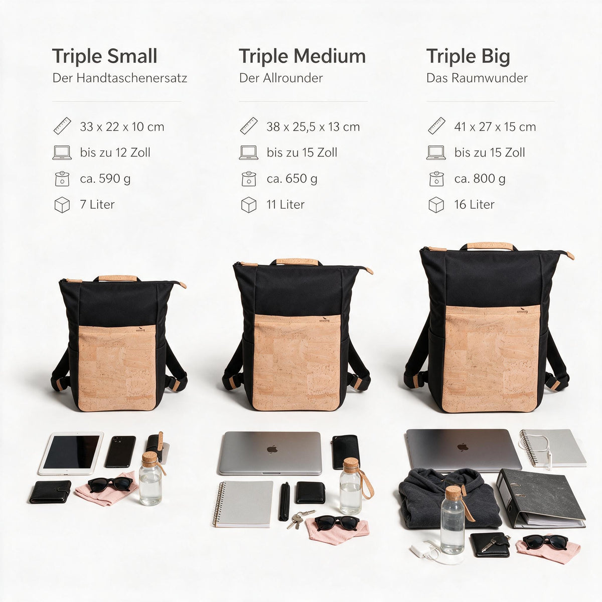 "Triple" 2-in-1 Rucksack