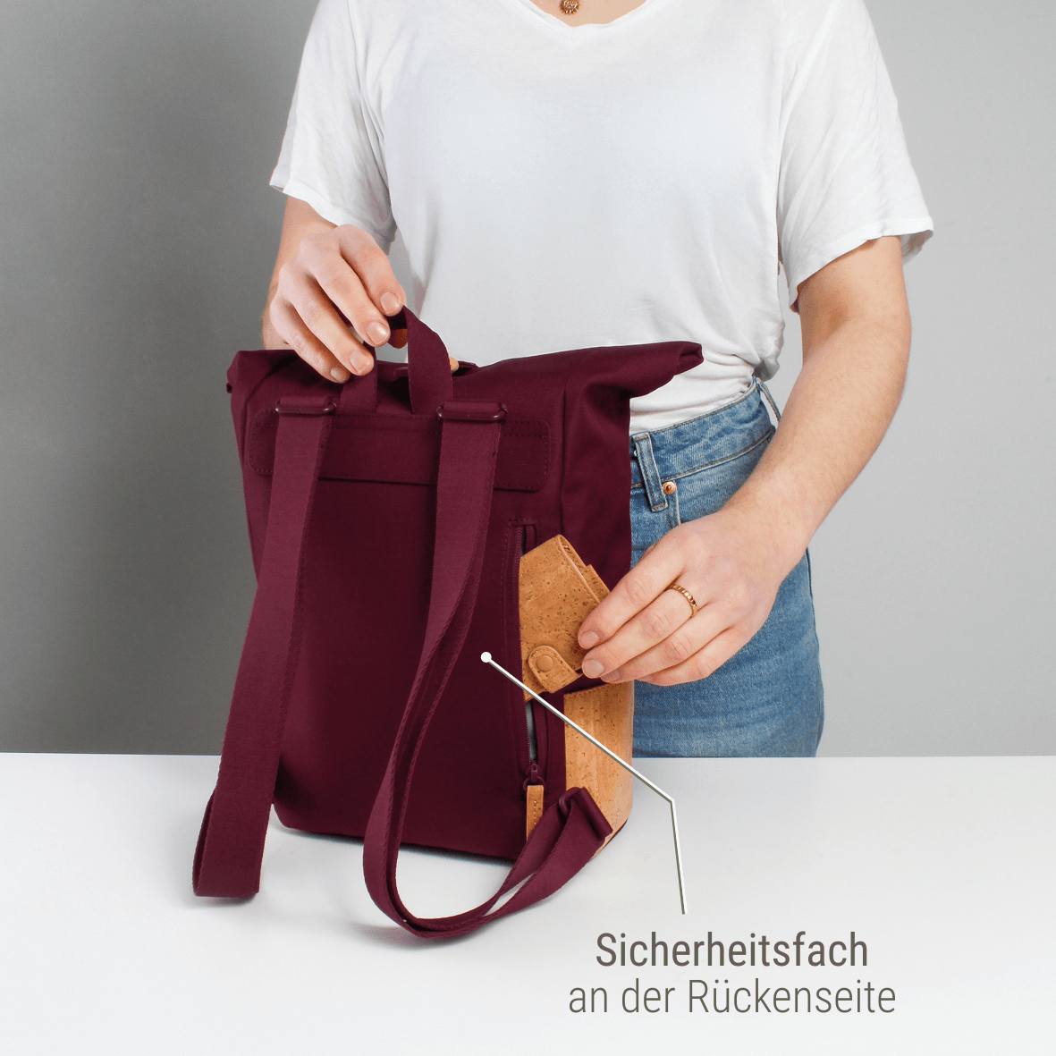 "Tiny" Kleiner Rolltop Rucksack