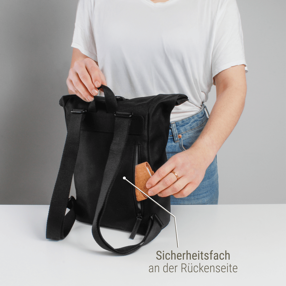"Tiny" Kleiner Rolltop Rucksack